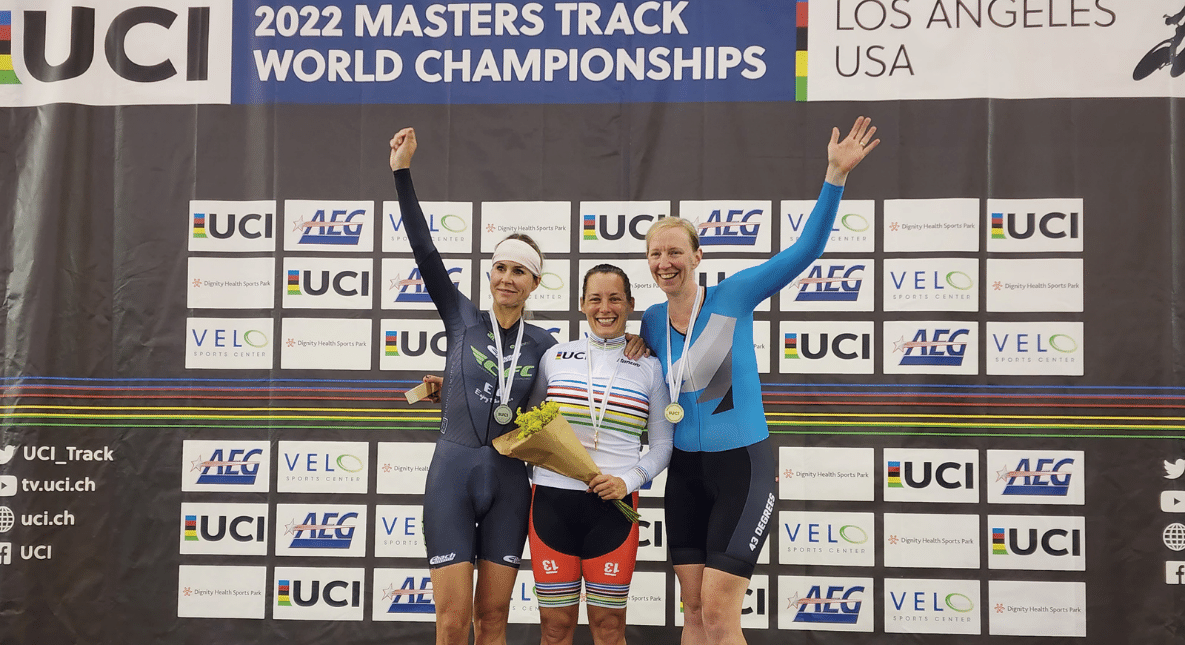 Camie Kornely Medals at UCI Masters Track Cycling World Championships